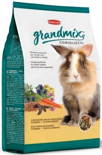 Padovan Grand Mix Coniglietti 3Kg - Alimento para conejos enanos - mascotaencasa