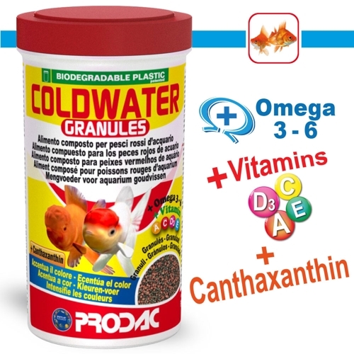 Prodac COLDWATER Comida granulada para peces de agua fría - mascotaencasa