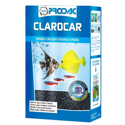 Prodac Clarocar 300gr. Carbón activo para filtro de acuario y estanque (Superactivo)