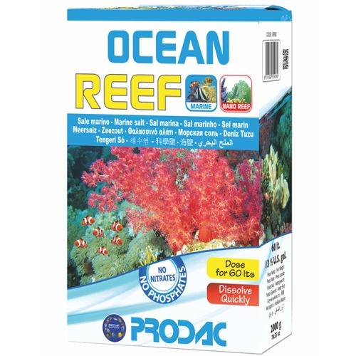 Prodac Ocean Reef 2kg. Sal Marina para acuario especial para corales dosis para 60 litros.