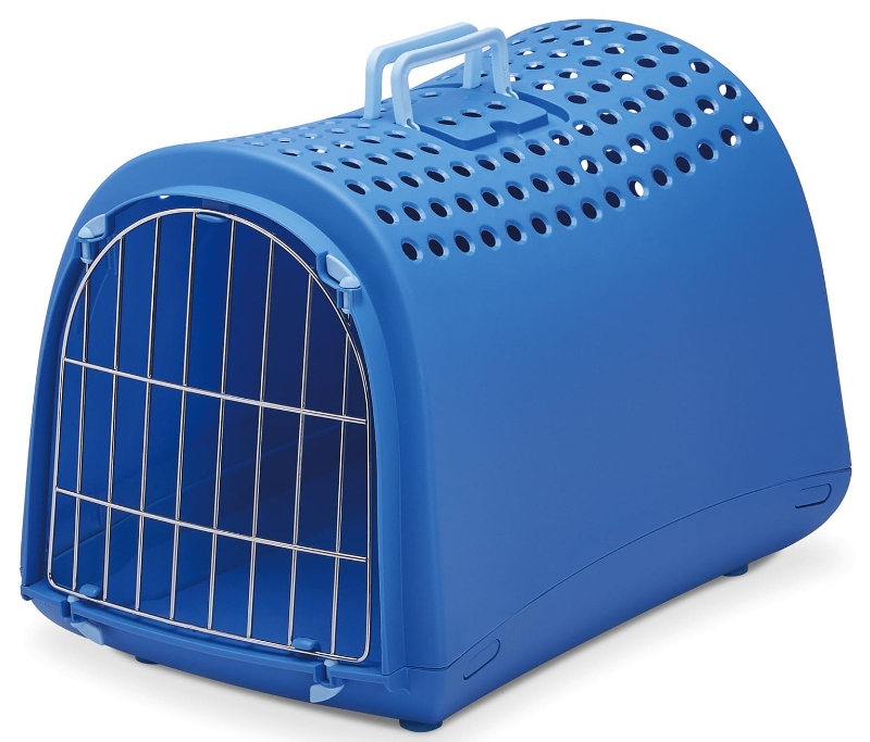 ▷ Imac Linus Azul Perla - Transportín para Gatos y Perros Pequeños Rígido y Resistente.