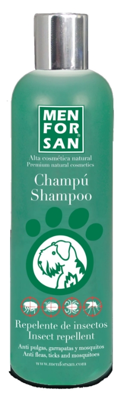 ▷ Champú Repelente de Insectos con Citronela Men For San 300ml - Champú Insecticida para Perros