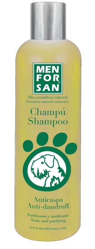 ▷ Champú Anticaspa Limón Men For San 300ml - Champú para Perros con Caspa o Descamaciones de la Piel