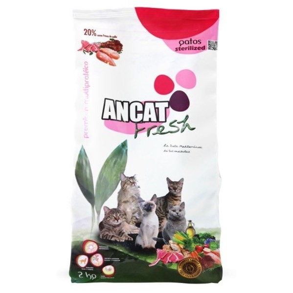 ▷ ANCAT Fresh Sterilized 2kg - Pienso ANC Comida para Gatos Esterilizados con Carne Fresca (Dapac)