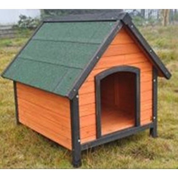 Caseta de madera maciza para perros - mascotaencasa