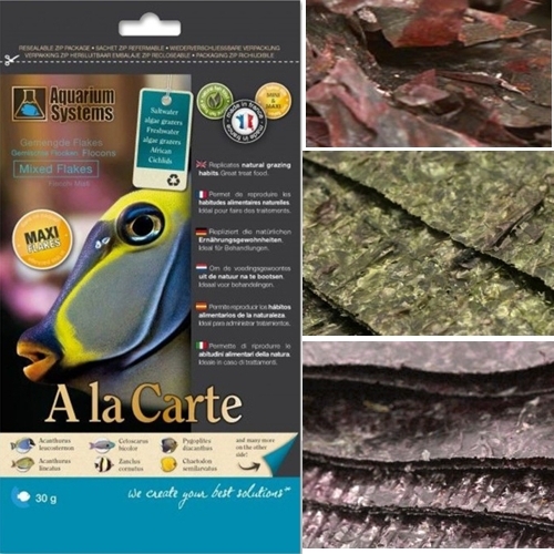 A La Carte Mixed Flakes Maxi 30 Gr. - Alimento de algas naturales para peces de Aquarium Systems - Mascotaencasa
