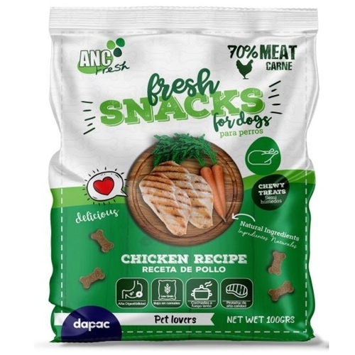▷ Fresh Snacks Pollo 100gr de ANC - Premios para Perro Naturales
