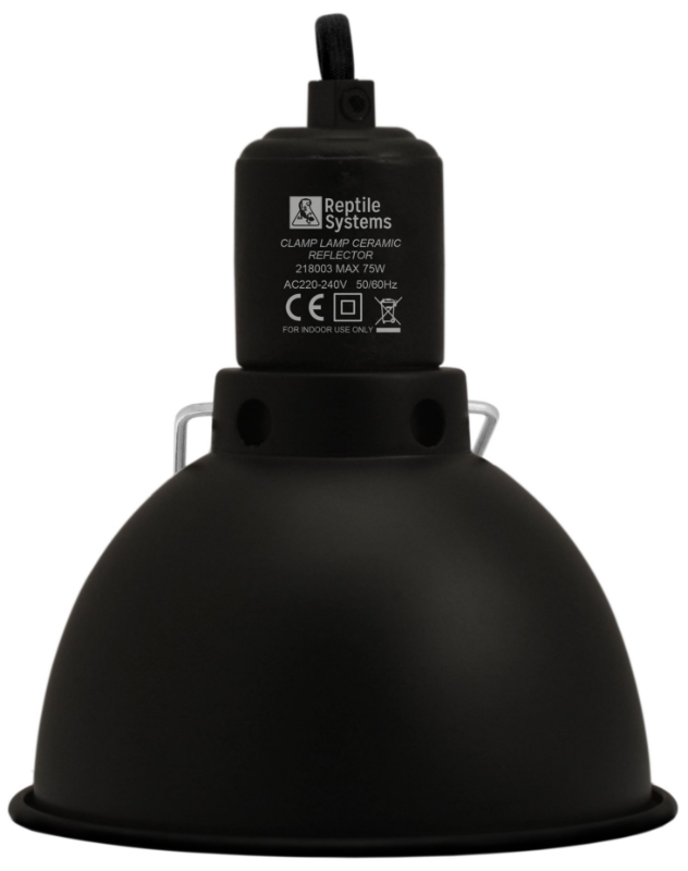 CLAMP LAMP SMALL BLACK 140MM.75W.MAX