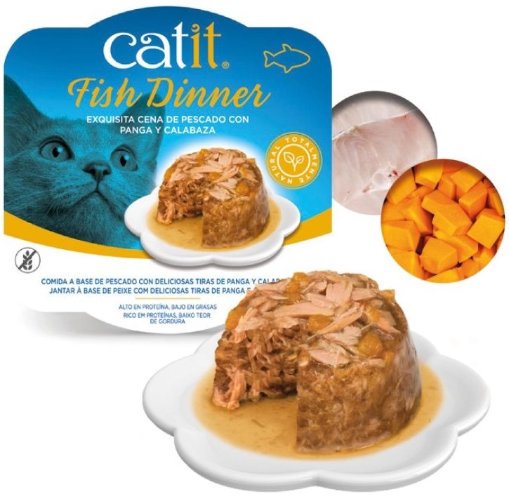 CATIT FISH DINNER PESCADO-CALABAZA 80 GR