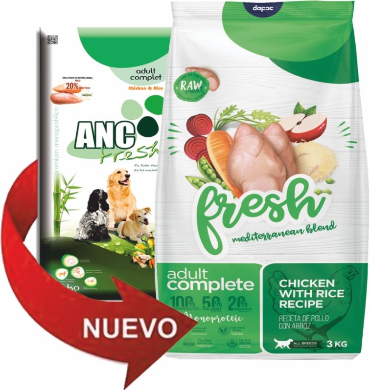 ▷ Pienso Monoproteico Fresh Adult Complete Pollo-Arroz 3kg - Pienso para Perros Adultos Natural