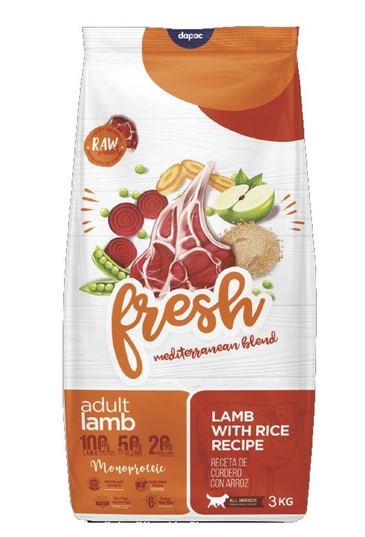 ▷ Pienso Monoproteico Fresh Adult Lamb 3 kg - Pienso de Cordero para Perros Adultos Natural