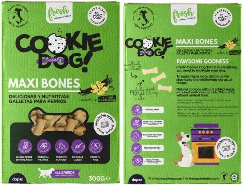 FRESH COOKIE DOG TREATS MAXI BONES 300 G
